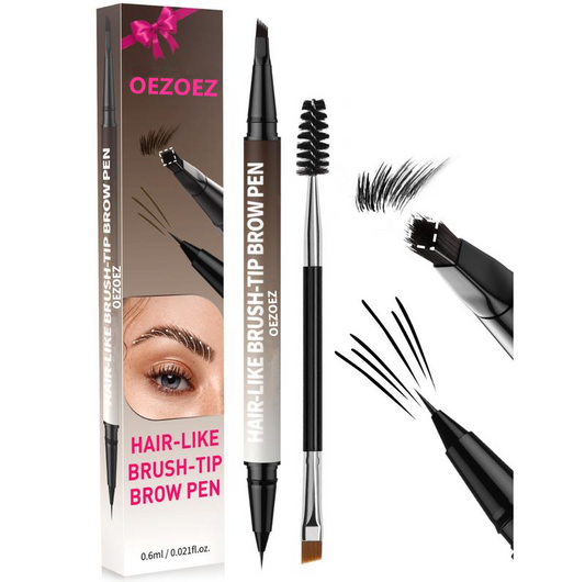 2 az 1-ben Microblading szemöldökceruza négyzet alakú ecsettel