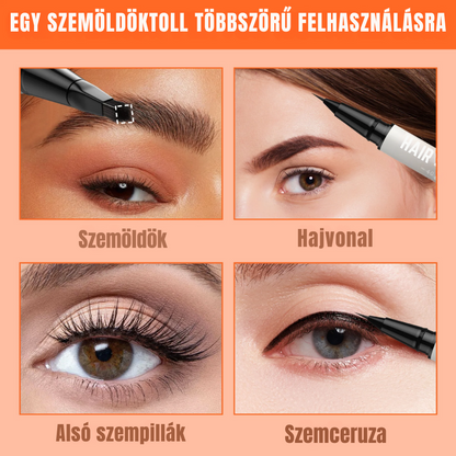 2 az 1-ben Microblading szemöldökceruza négyzet alakú ecsettel